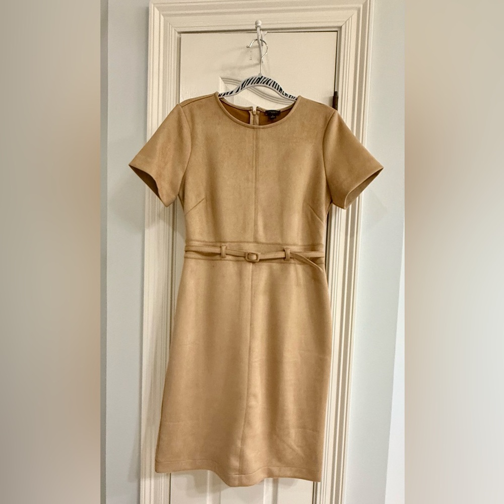 Ann Taylor Tan Suede Dress with Belt